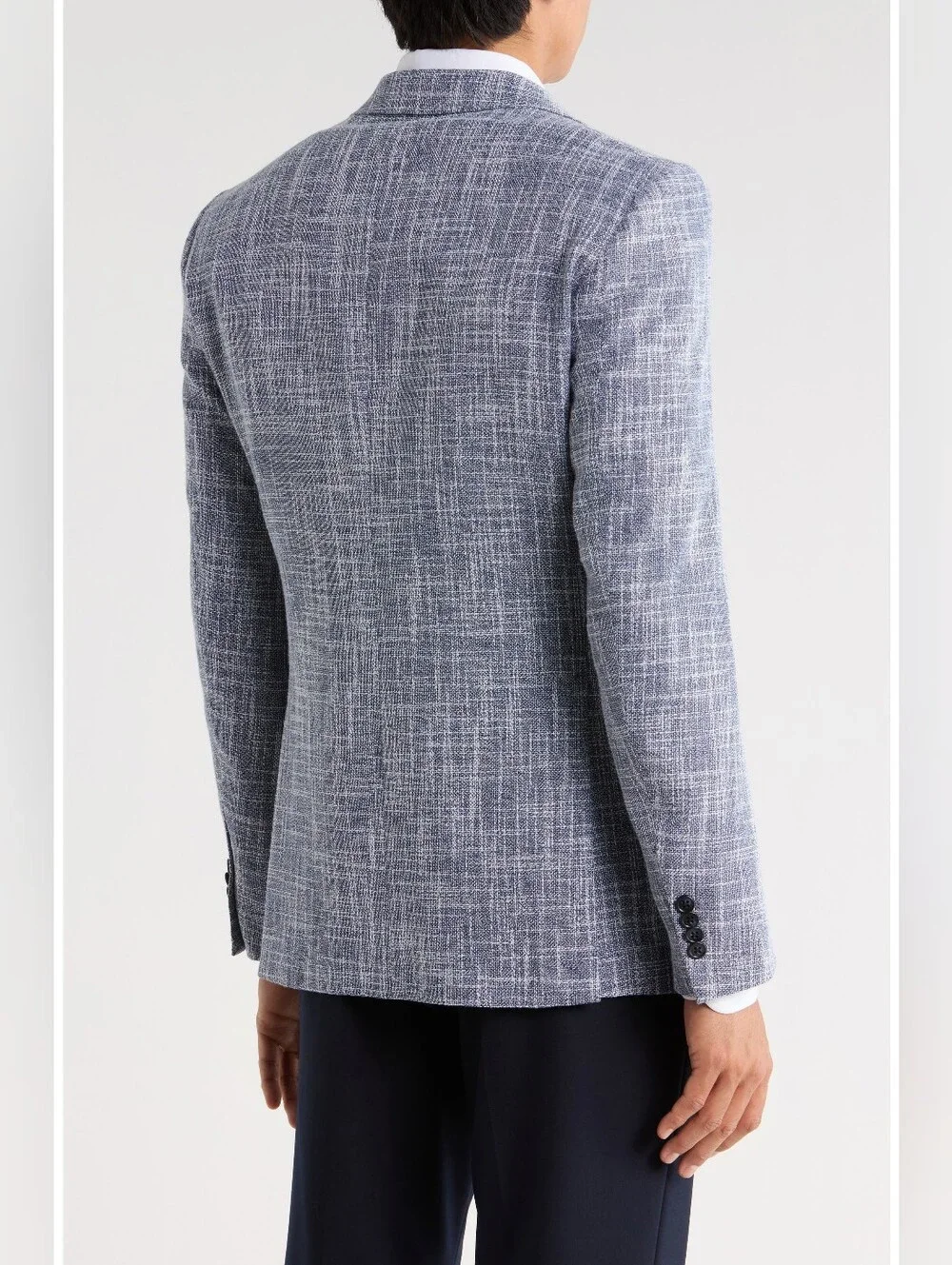 John Varvatos Star USA Screeweave Knit Sport Coat 42 L Blue